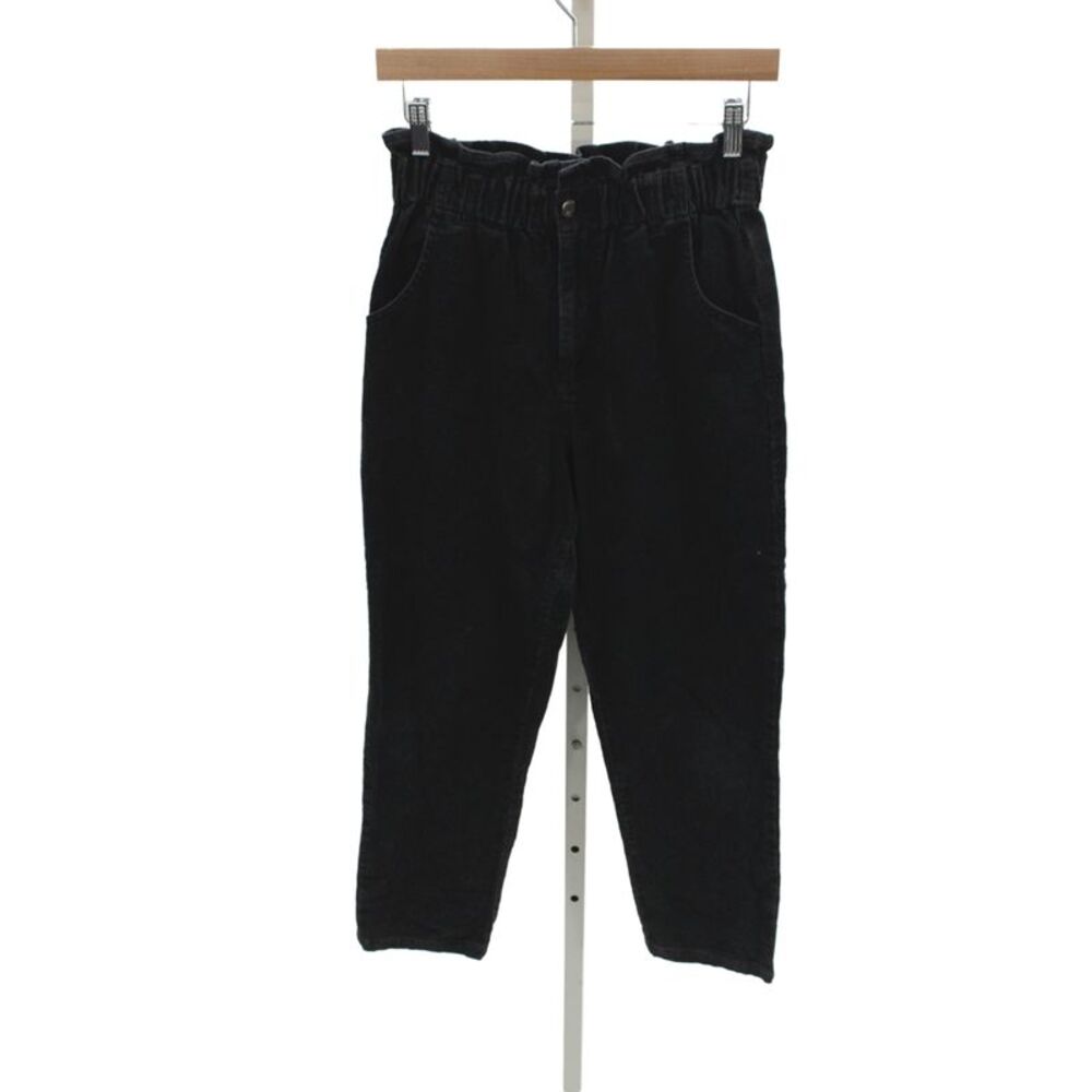 Emory Park Women Paperbag Black Pants Button Waist Size S